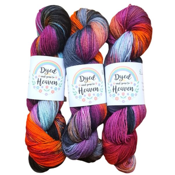 Dyed and Gone to Heaven Hand Dyed Sock Yarn - Lady Belinda