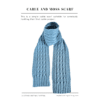 A Sitting Knitting Pattern - Cable and Moss Scarf