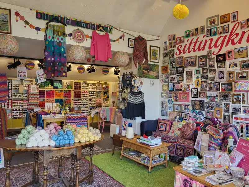 Inside the Sitting Knitting Store