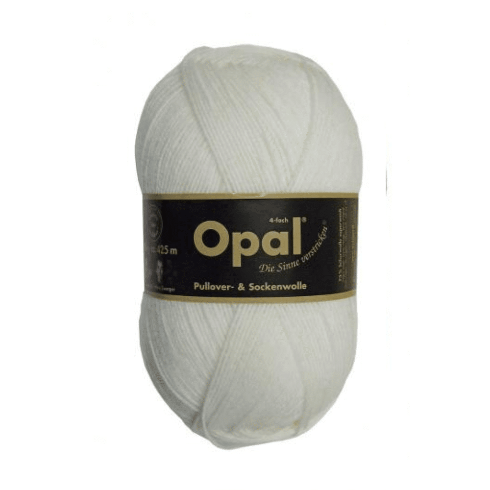 Opal 4ply Sock Yarn - Hard White 2620