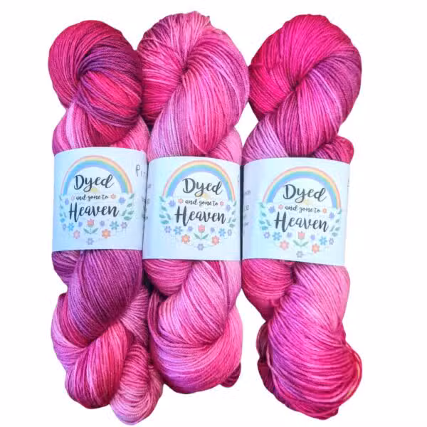 Dyed and Gone to Heaven Hand Dyed Sock Yarn - Pink Door