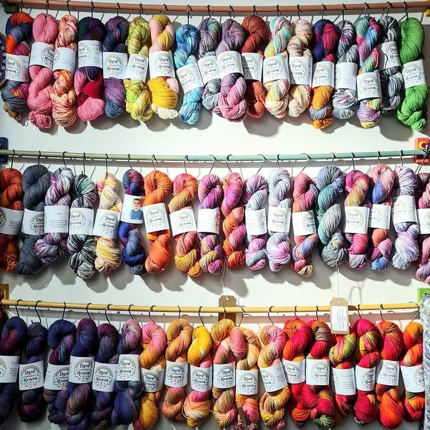Range of Yarn in Sitting Knitting Store