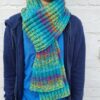 Sitting-Knitting-Chunky-Rib-Scarf-no-Purl-Stitches-Worn