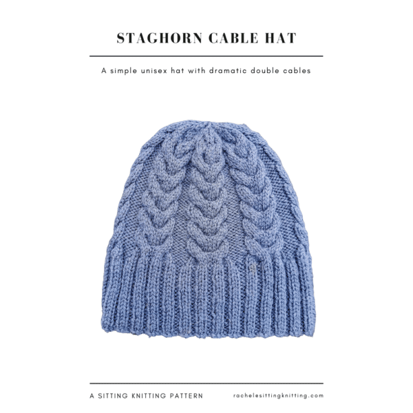 Sitting Knitting Patterns - Staghorn Cable Hat - Bundle Pattern