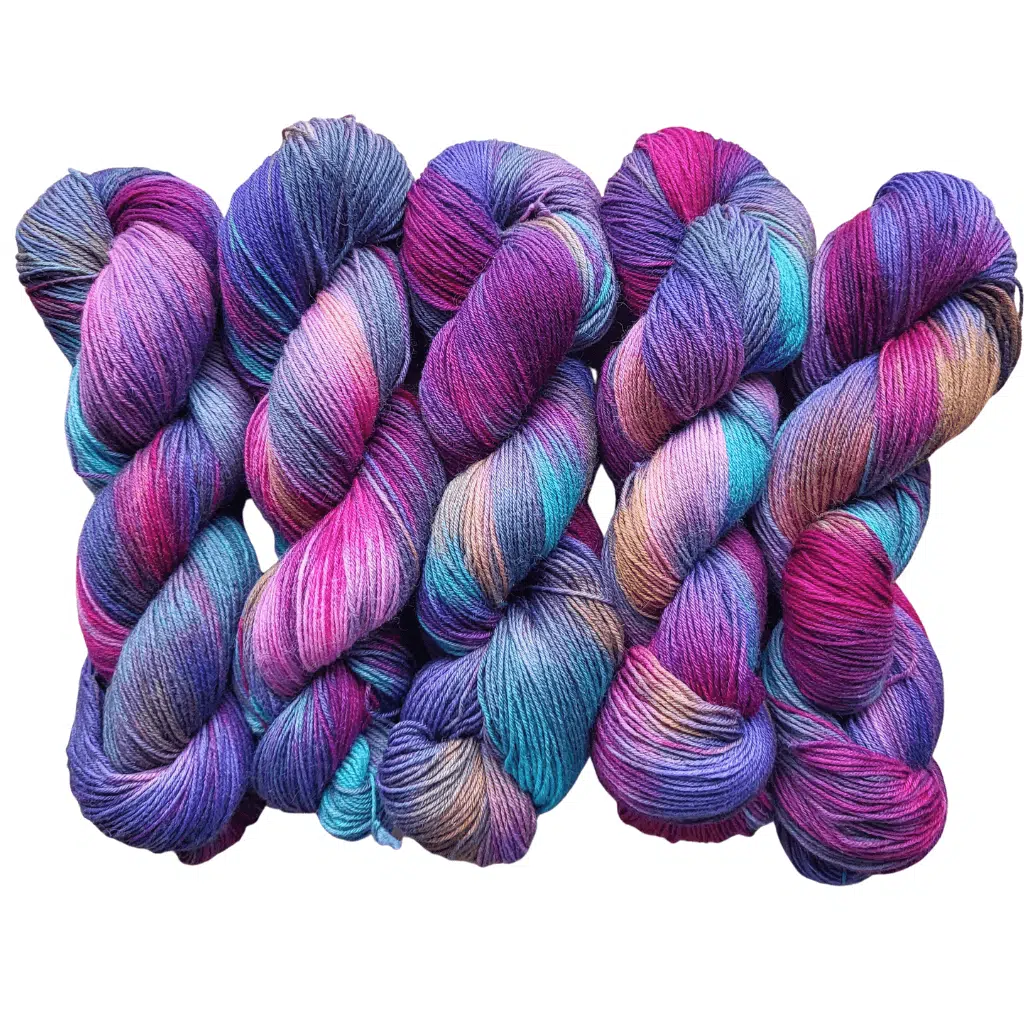 Dyed and Gone to Heaven hand dyed 4ply sock yarn - Valentina