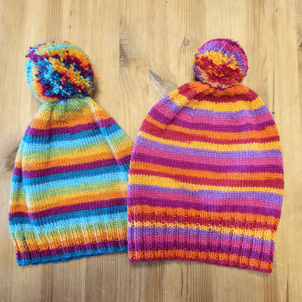 A Sitting Knitting Pattern - Easy Knitted Hat - a learn to knit pattern