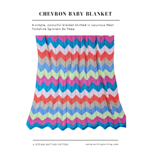 A Sitting Knitting Pattern - Chevron Baby Blanket knitting pattern