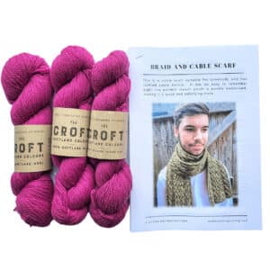 Sitting Knitting kits - braid and cable scarf - kit