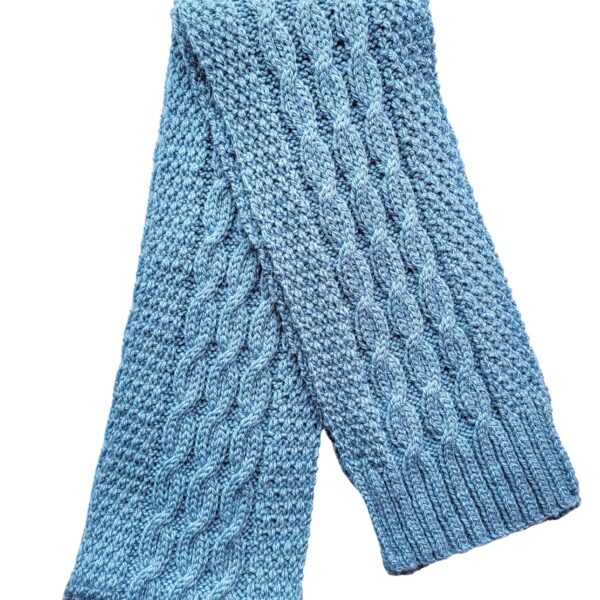 Sitting Knitting kits - cable and moss scarf