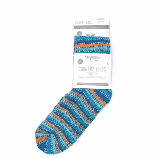 West Yorkshire Spinners Luxury Socks - Country Birds - Kingfisher