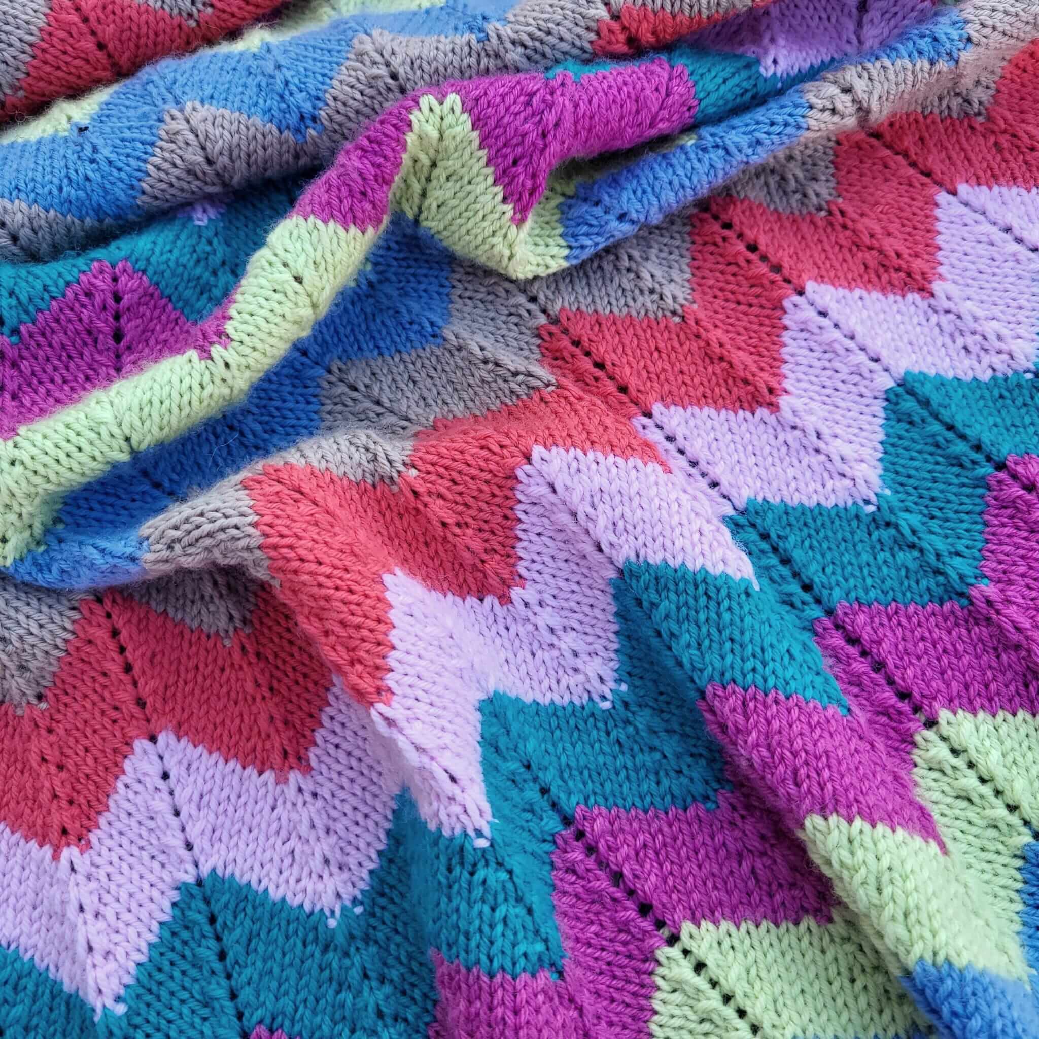 Sitting Knitting - Chevron Baby Blanket Knitting Kit - Blanket
