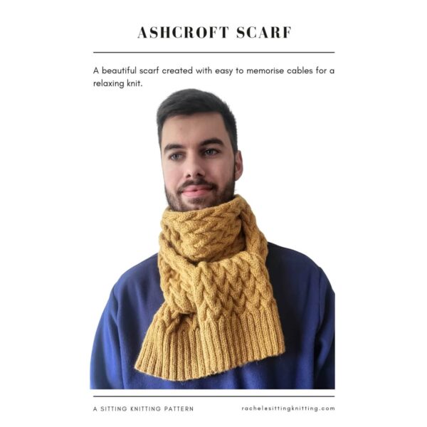 Sitting Knitting Pattern - Ashcroft Scarf (Bundle Pattern)
