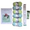 Sitting Knitting - Bear and Monkey Blanket Knitting Kit - Sea Horse and Apple