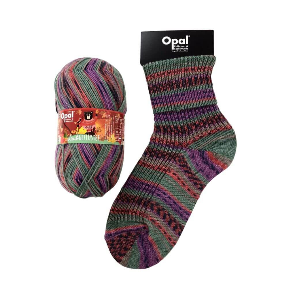 Opal - Whispering Leaves 4ply Sock Yarn - 11250 Berry Breakfast