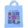 Sitting Knitting - Luxury Small Canvas Crocheting Bag - I'm Hooked